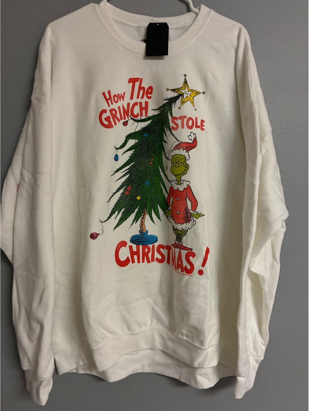 Junk Food Clothing How The Grinch Stole Christmas Graphic Sweatshirt White XL